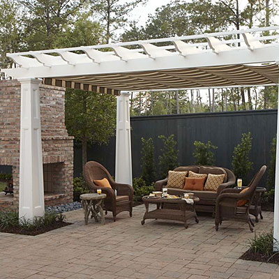 Pergola with Fireplace